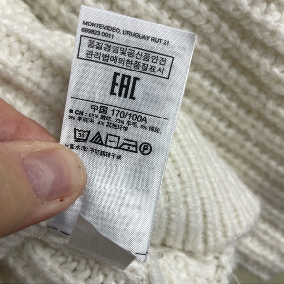 Gap Wool Cream Blend Knit Sweater Size Large - Picture 7 of 10